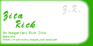 zita rick business card